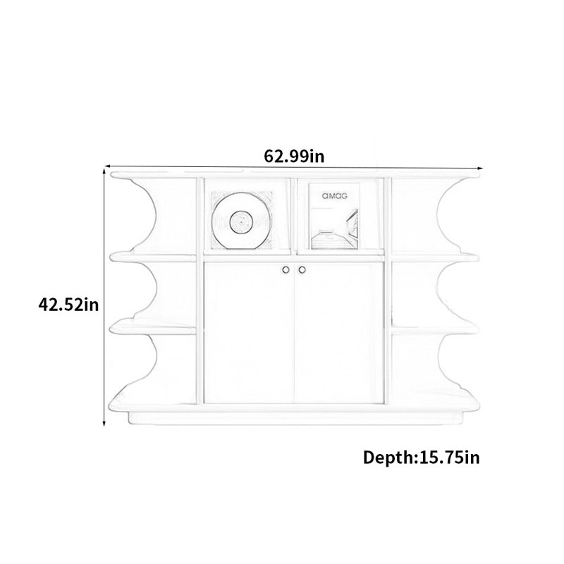 Armoire d'entrée rétro de style français, H 42,52 po x l 62,99 po x P 15,75 po, Noir/crème