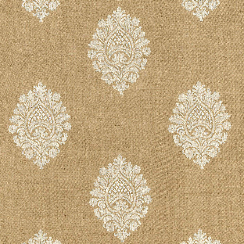 Savanna Jute Embroidered Sheer Fabric