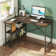 Walbrook Reversible L Shaped Computer Desks, Work Desk with Adjustable Shelves