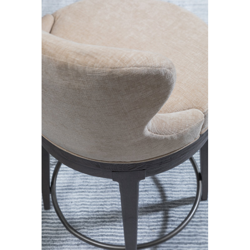 Signature Designs Swivel Upholstered Bar Stool with Solid Wood Frame, Counter Stool (24.5'' Seat Height)