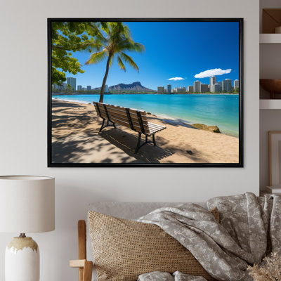 Paysage de plage hawaïenne