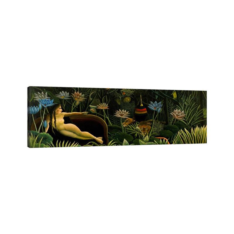 The Dream by Henri Rousseau - Wrapped Canvas Painting, 30.48 cm H x 91.44 cm W
