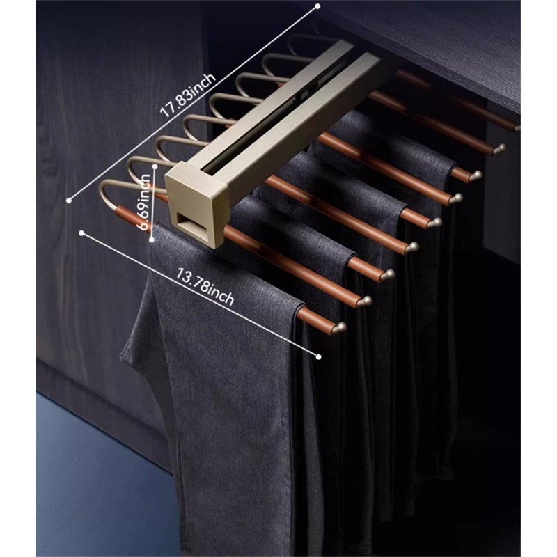 Skyhanger Top-Mounted Single-Row Retractable Pants Rack