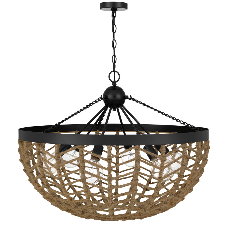 Luminaire suspendu unique 6 lumières Bahiya