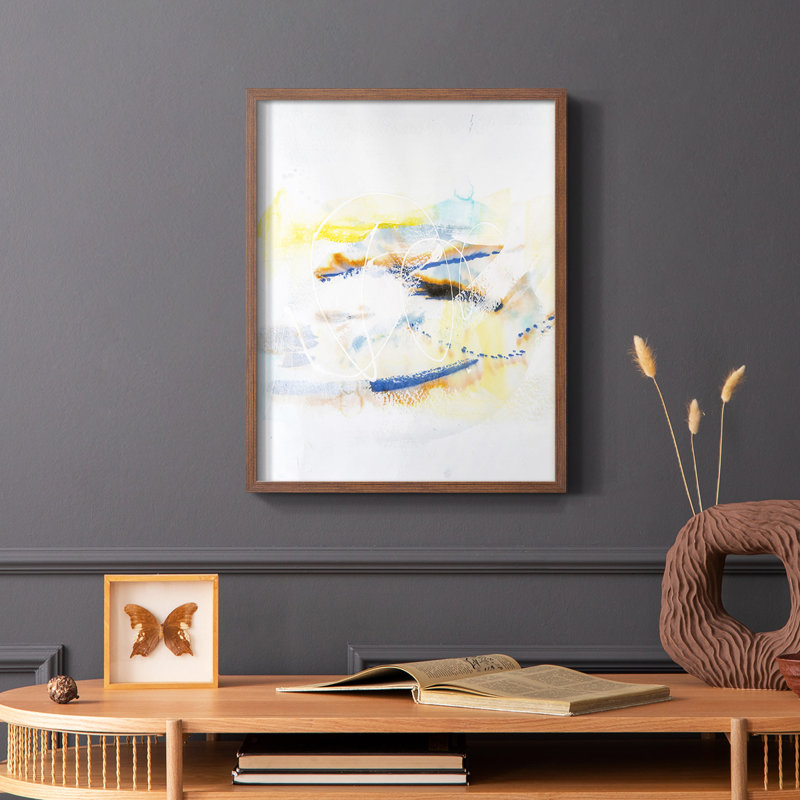 «Spacial I», reproduction encadrée - bois massif, Brun, H 10 po x l 8 po