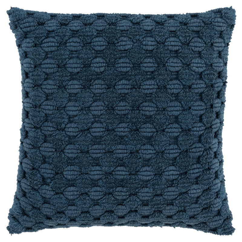 Coussin décoratif en coton 20 po sarcelle avec texture