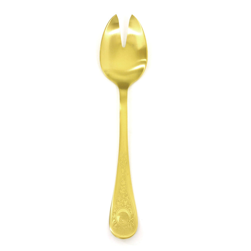 Diana Stainless Steel Salad Servers, Ice Gold