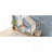 Twin Bed Frame Montessori Floor Bed with Canopy, for Kids, House Shape Toddler with High Railings, Kids Bed with Roof, Kid Bed, Grey-1981709003