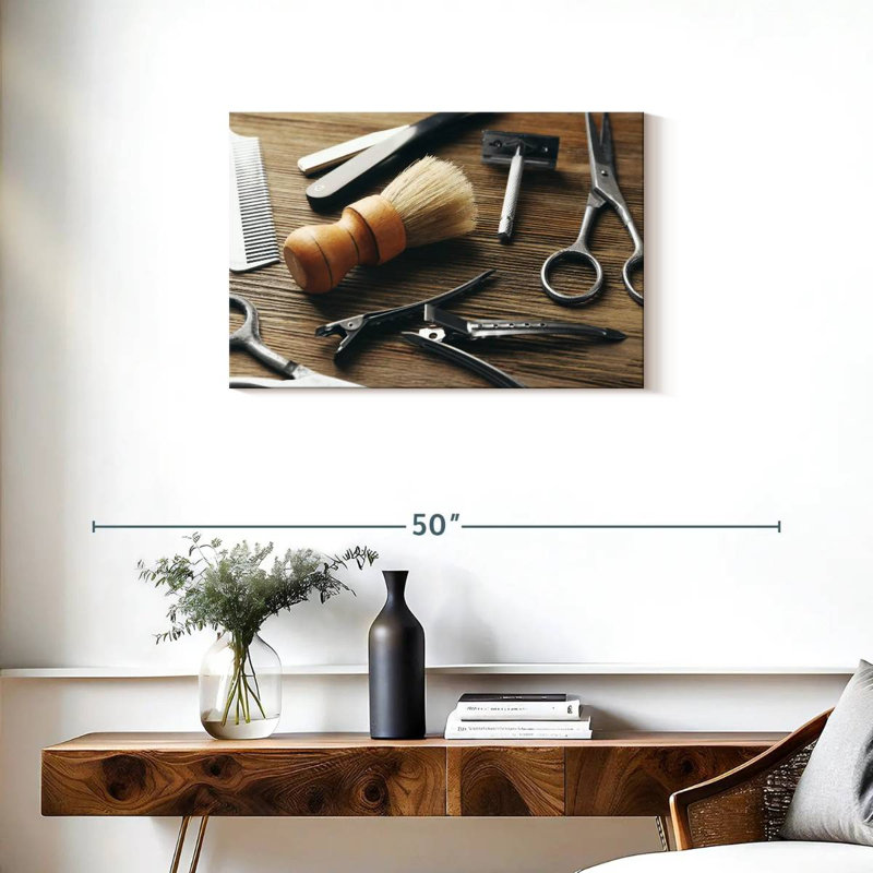 Shuttleworth Barber Tools, 20" H x 30" W
