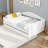 Twin Wooden Upholstered Daybed with USB, Type-C Charging Ports, Trundle and Slats-1546468191