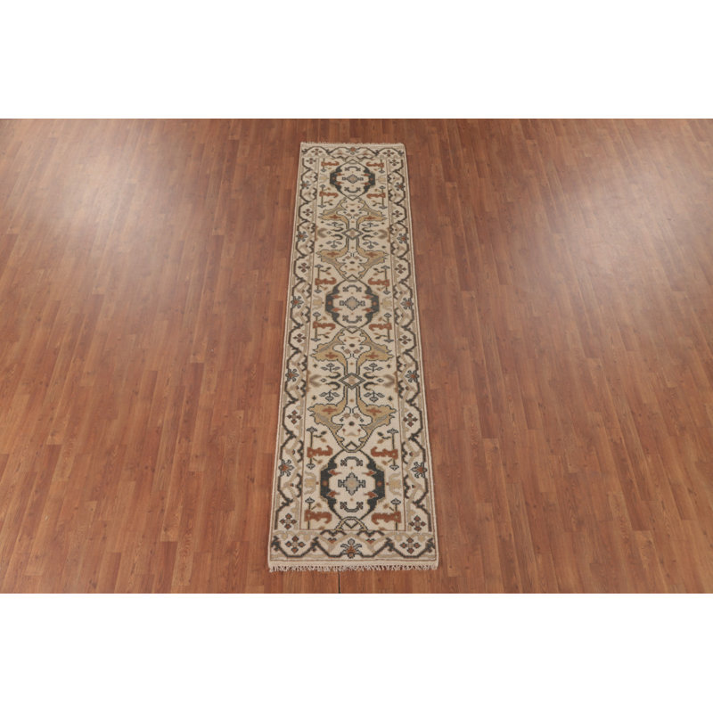 Tapis de couloir oriental fait à la main Oushak 3 x 10