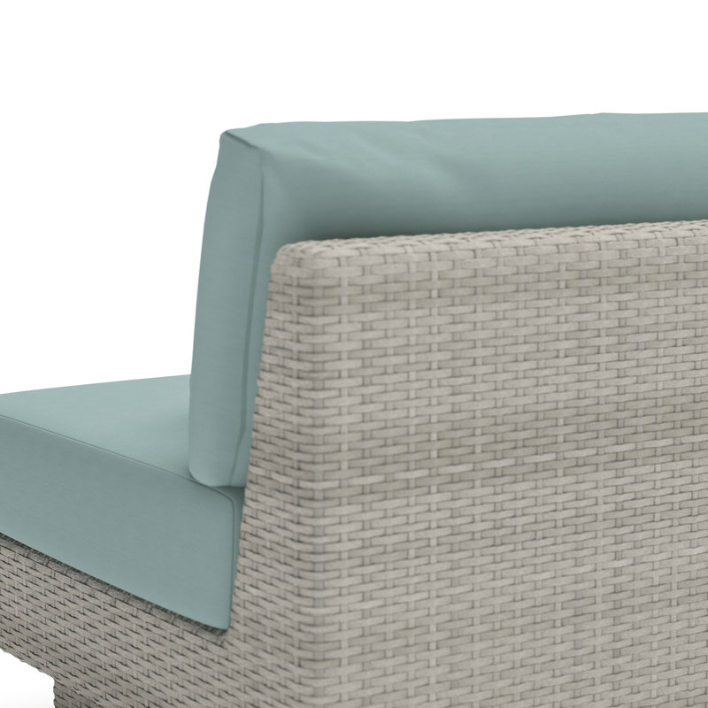 Winnie Outdoor Lounge Chair, Spa Blue Cushion/Gray Frame