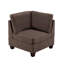 3 pièces café modulaire noir, configuration de chaise en tissu semblable au lin, structure en bois - 3 pièces