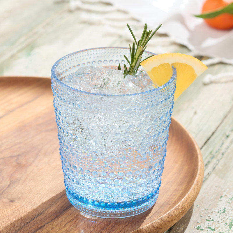 Ensemble de 6 verres à vin en acrylique 16 oz Santa Fe, Bleu, 22 oz