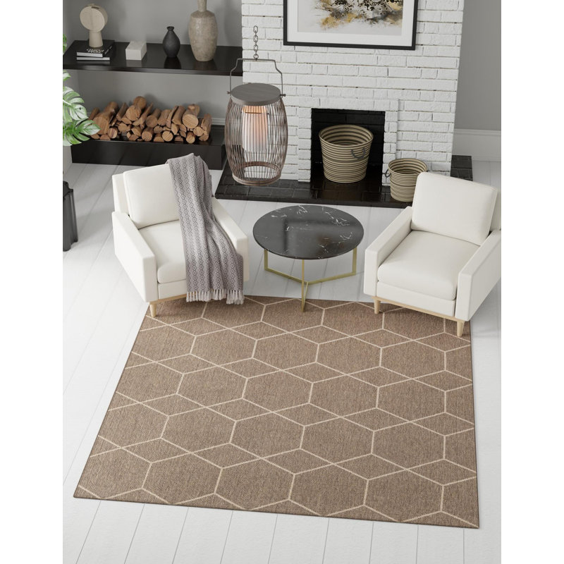 Sheglita Abstract Indoor Rug, Square 12'2" x 12'2"