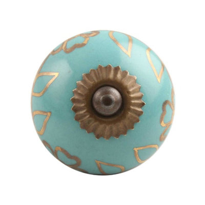 Oversized Hand Painted 1.75" Diameter Round Knob