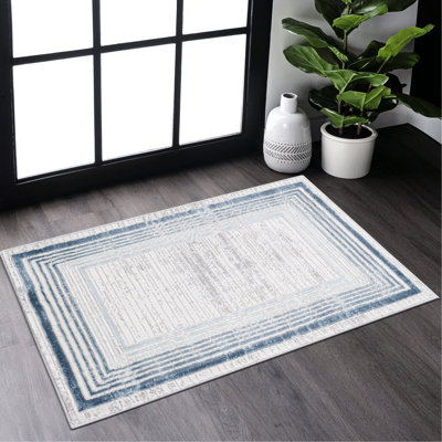 Tapis tissé et tissé 2X3 - bleu /, teinté, ne perd pas ses poils pour la décoration intérieure, le salon, la chambre à coucher, la salle à manger sans perte de poils, la teinture, le salon