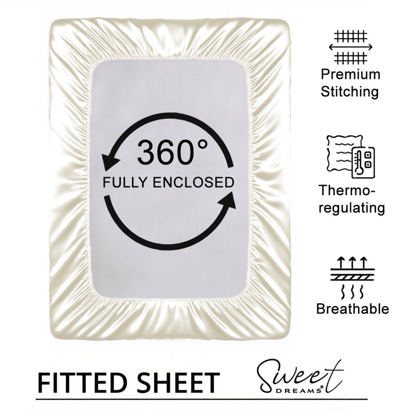 Silk Luxury Deep Box Fitted Sheet, Red, Super King (6')