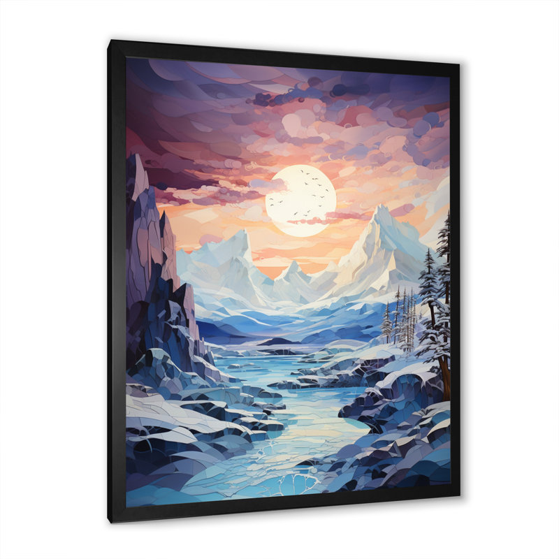 Paysage et nature, art mural, Cadre photo noir, H 40 po x l 30 po x P 1,5 po