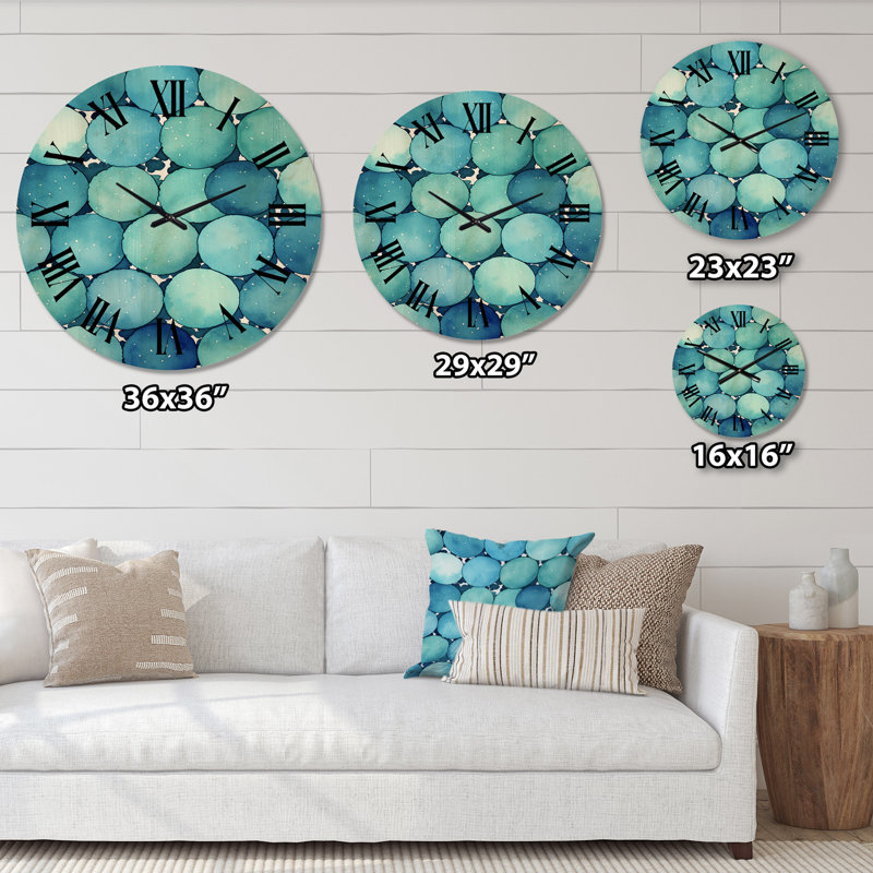 Horloge murale en bois massif Marinette, Moyenne