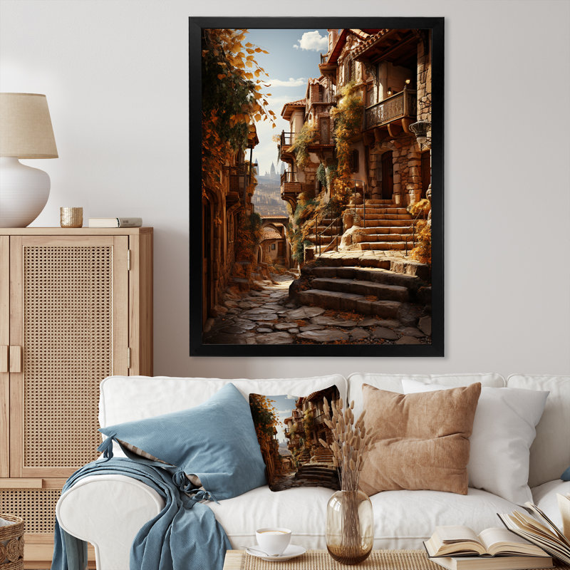 Spain Medieval Streets Of Toledoin III - Cityscapes Canvas Prints, H 32 po x l 24 po x P 1 po, Cadre photo noir