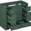 Base de meuble-lavabo 36 po - 6 tiroirs, en bois massif et avec tablette réglable, conception moderne, autoportante, armoire à assembler sans évier-214621401-214621404