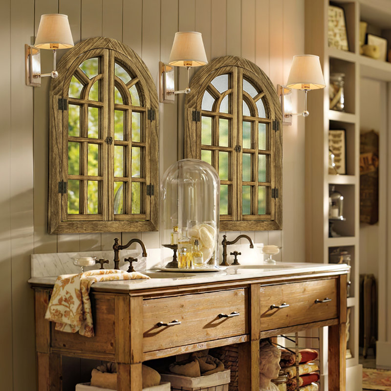 Solid Wood Dome Mirror