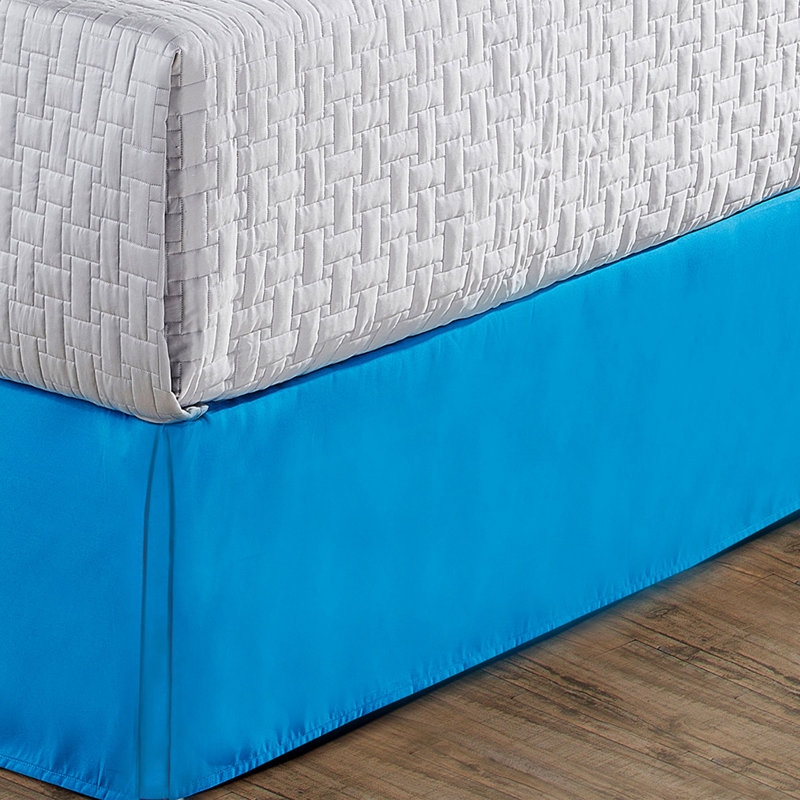  Jupe de lit sur mesure 14 po Luxury Hotel, Simple, Bleu