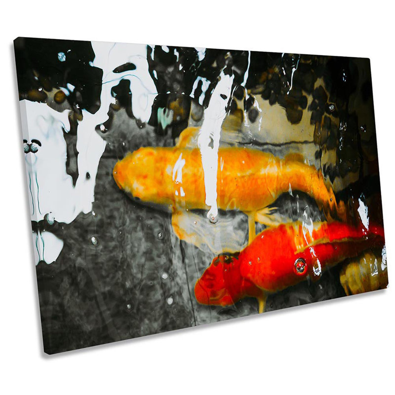 Koi Fish Abstract - Wrapped Canvas Print, 30.5cm H x 45.7cm W x 2cm D