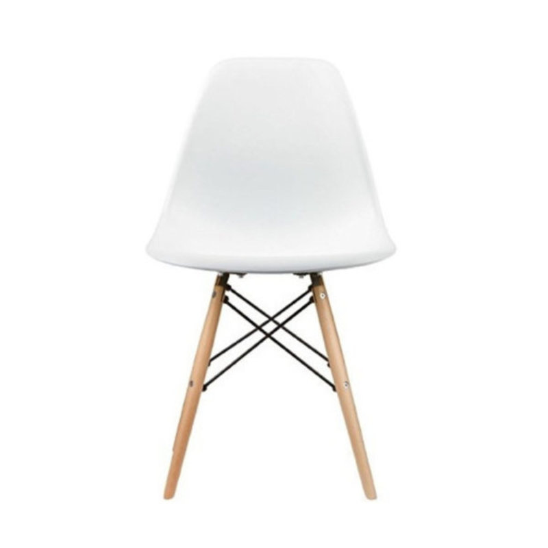 Eghard 17.5'' H Side Chair, White, 1, SIlver