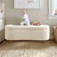 Boucle Flip Top Storage Bench Cream See Below