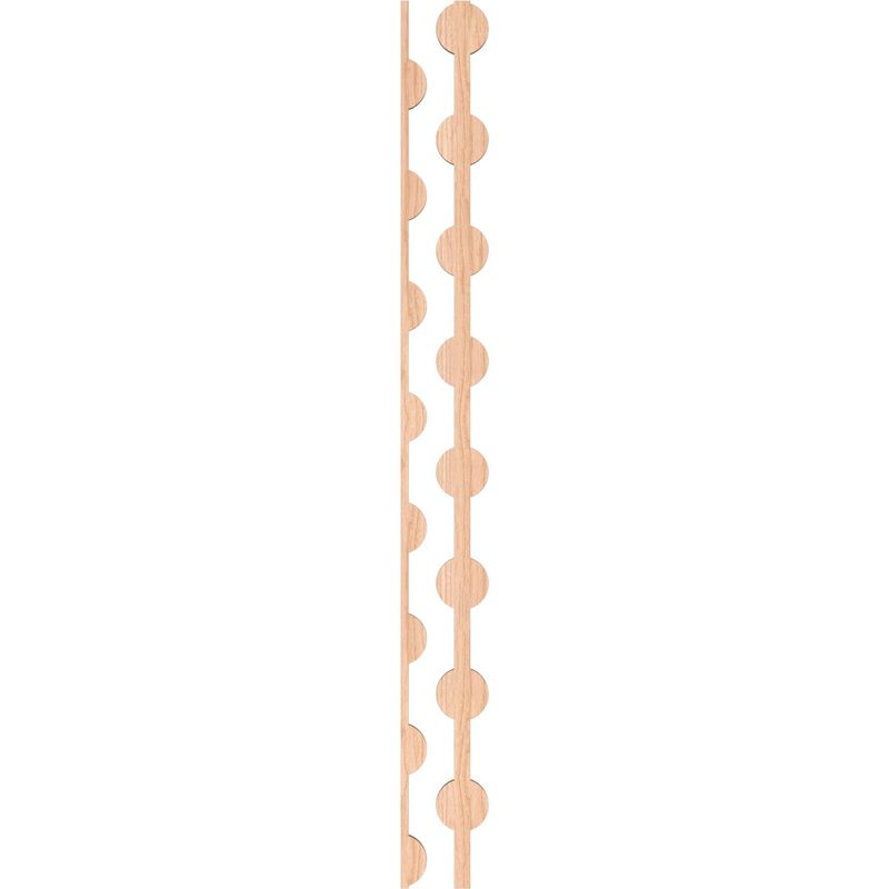 Ensemble de panneau mural décoratif à lattes en bois Bridgeport, H 94 po x l 5,62 po x P 0,37 po, Noyer blanc