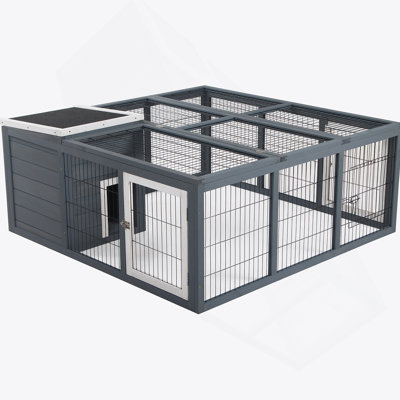 Cage à lapin soigneusement conçue pour les petits animaux de compagnie, assurant confort et jeu