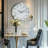 Round Wall Clock Twinkle Crystal Diamond Wall Clock With Silver Beveled Glass Edging