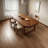 Modern Rectangular Arc Angle Solid Wood Dining Tables-1566489529