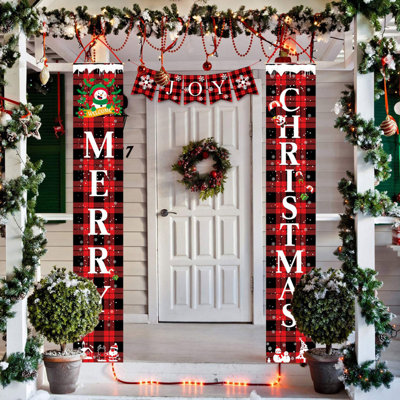 Ensemble de 3 banderoles décoratives Merry Christmas