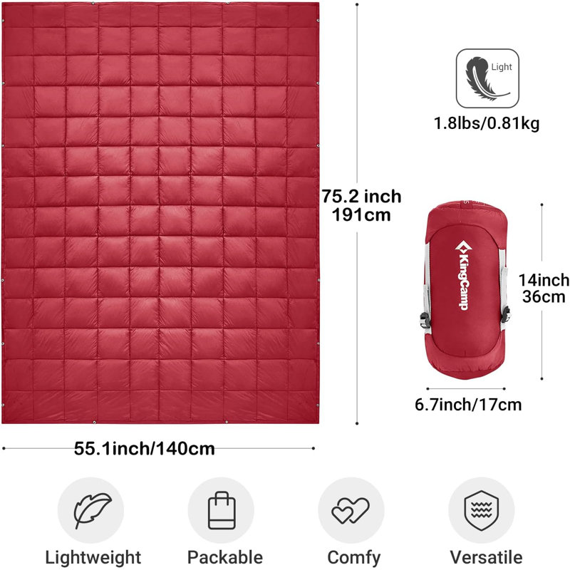 Couverture de camping, Rouge