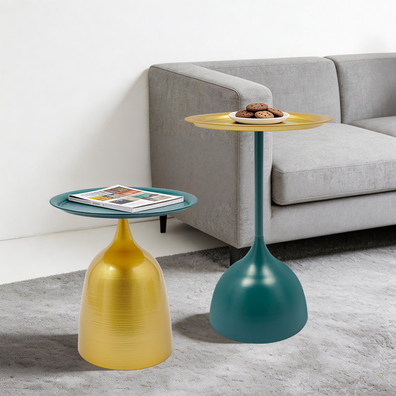 Ensemble de 2 tables d'appoint rondes