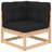  Corner Sofa Anthracite Solid Pinewood Medium Modular