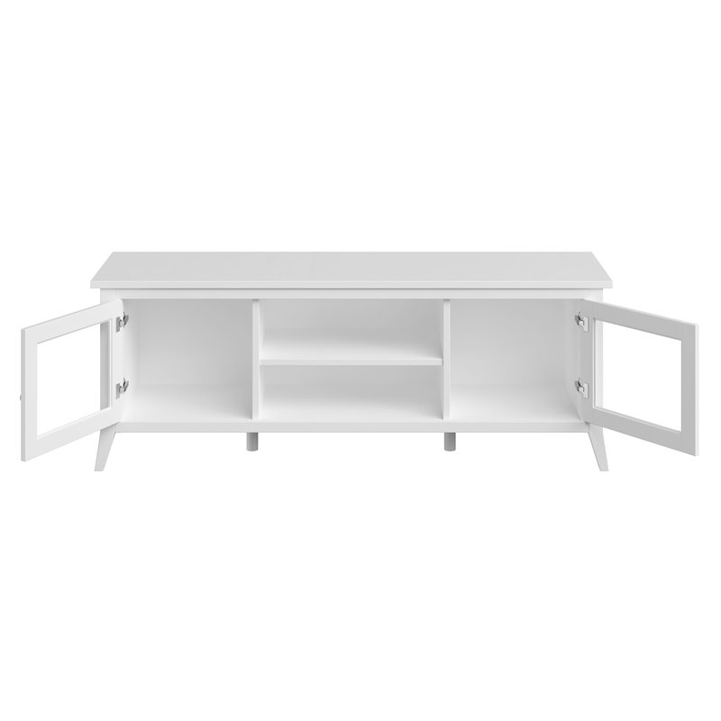 TV Stand - 55-inch Storage Cabinet with 2 Cubbies and 2 Shelves - Entertainment Center for Living Room, Bedroom, or Entryway