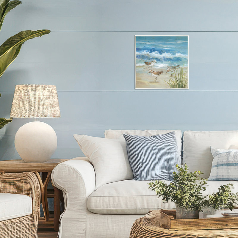 Plaque murale «Beach Sandpiper Gathering» par Nan