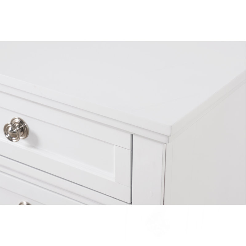 Table de chevet Meade G8975-N, blanc