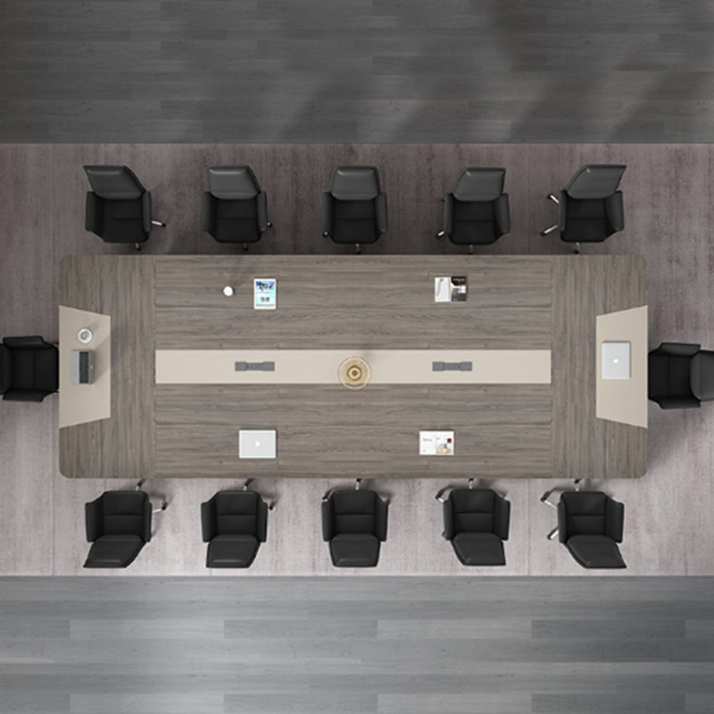 Table de conférence multi-personnes avec douille, H 29,52 po x L 157,48 po x l 59,05 po