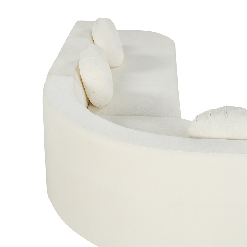 Canapé modulaire à quatre places Salvatore Boneless, Chenille beige