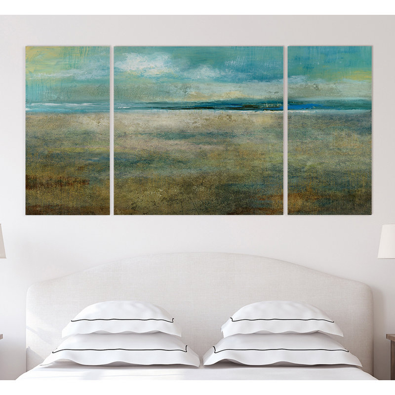 Delightful Day - 3 pièces, reproduction d'art sur toile, H 24 po x l 48 po x P 1,5 po
