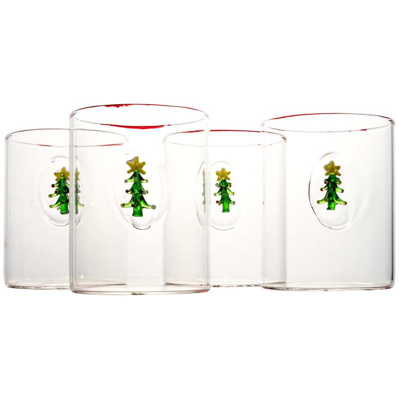 Ensemble de 4 verres à sapin de Noël Hiball