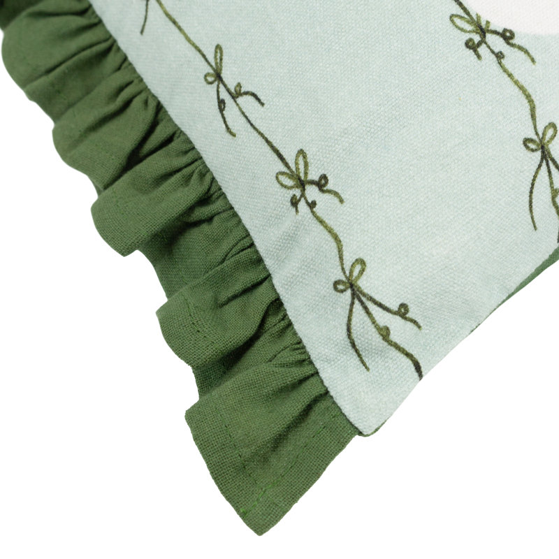 Bonjour Abstract Green Rectangular Cushion Cover