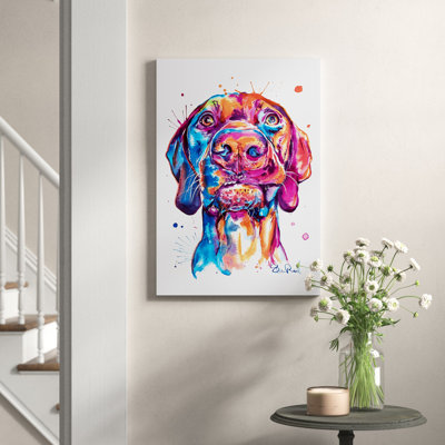 Vizsla 1 Piece Wrapped Canvas Wall Art