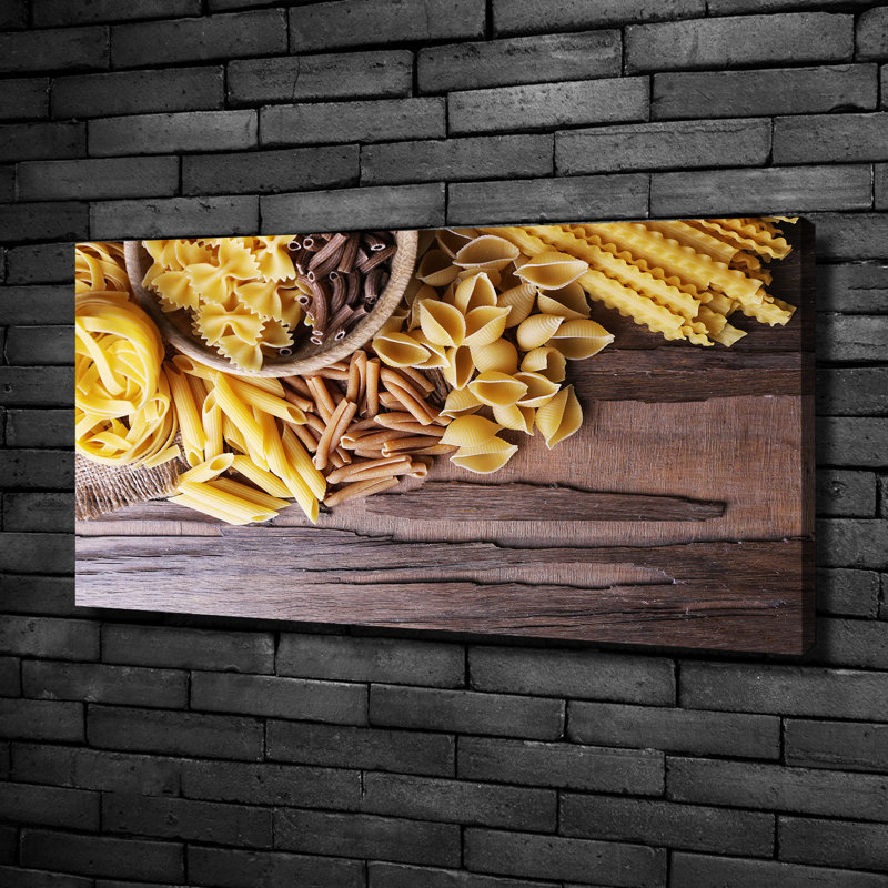 A Mix Of Pasta - Print, 50cm H x 100cm W x 2cm D, Wrapped Canvas