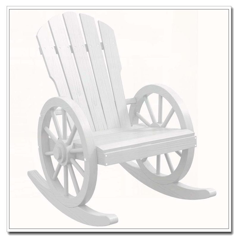 Chaise berçante Adirondack avec accoudoirs à roulettes